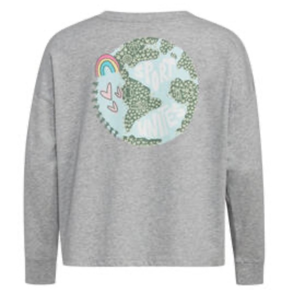 adidas® Long Sleeve Heather Rainbow Pocket Tee sports unite 122 - Picture 4 of 8